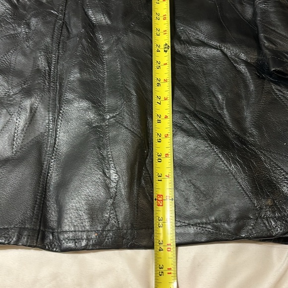 Vintage Black Leather Blazer Jacket - Picture 10 of 10